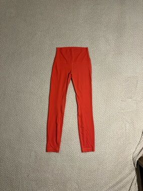 Lululemon Vibrant Coral-Orange Full-Length Leggings